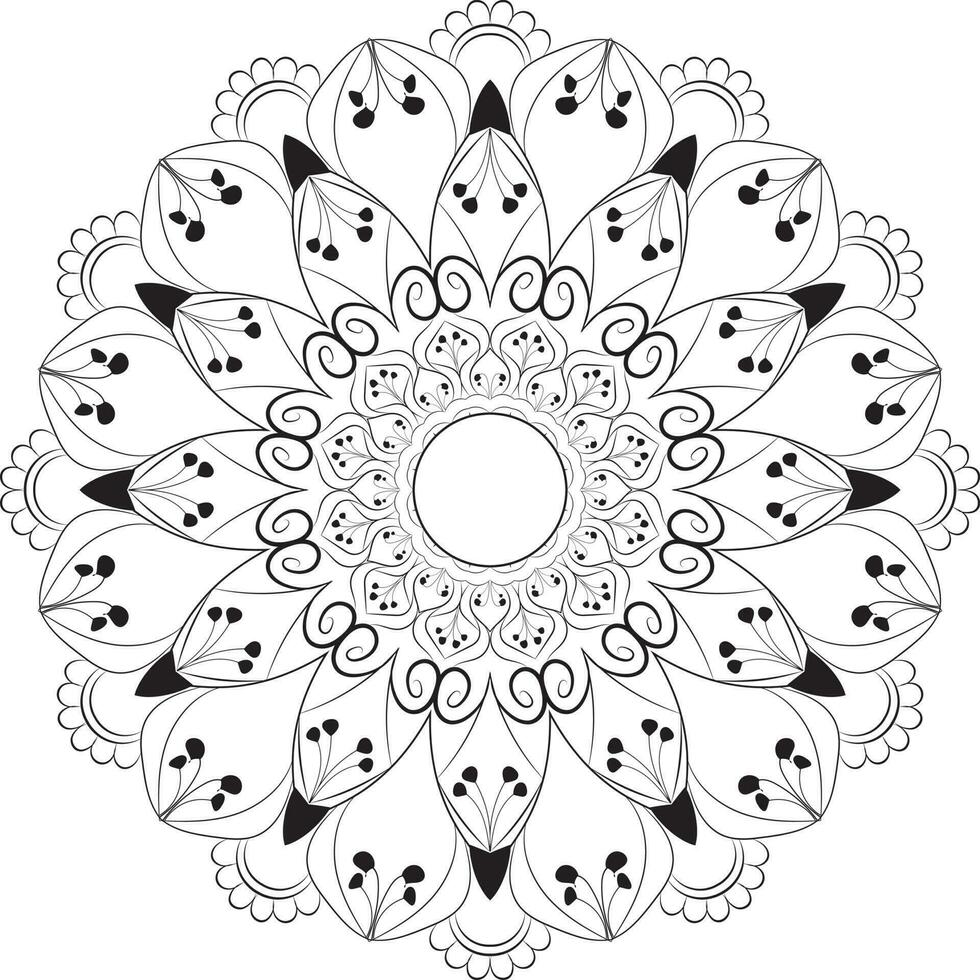 flor mandala colorante libro, creativo lujo de mandala ilustración vector