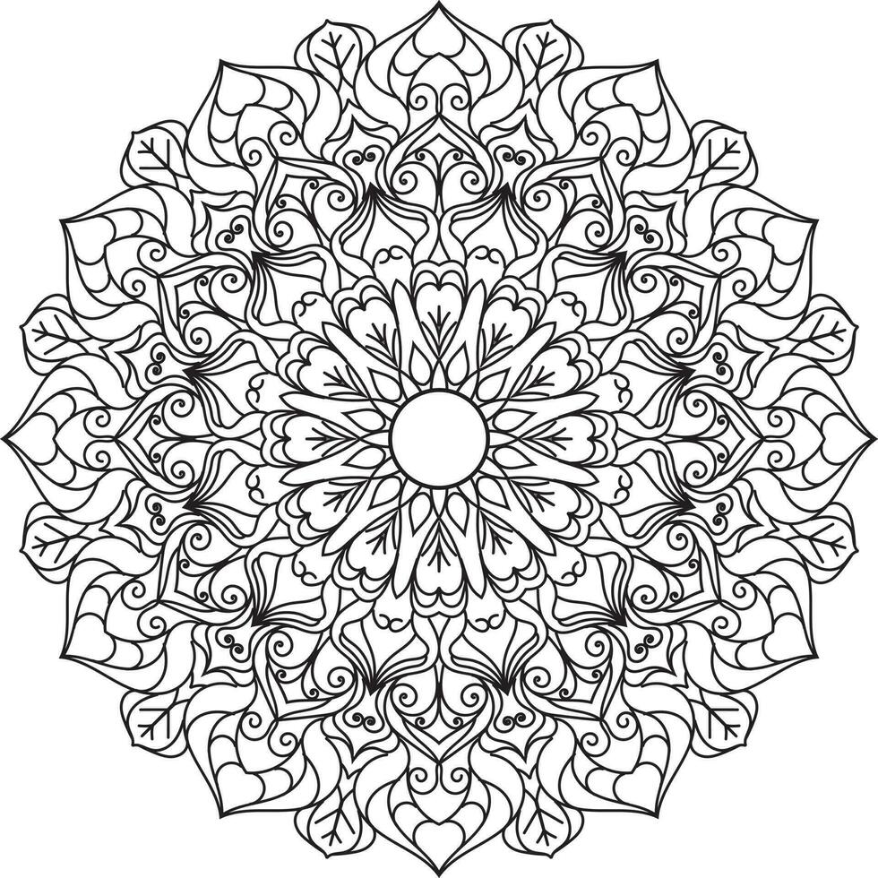 Flower Mandala Coloring Book, Creative luxury of mandala illustration vector