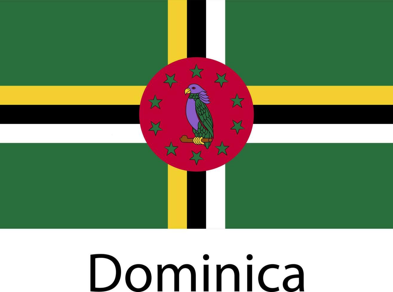 national flag icon dominica vector