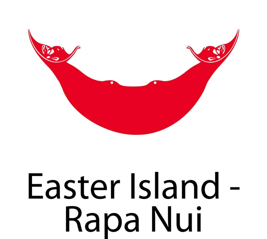 national flag icon Ester island Rapa nui vector