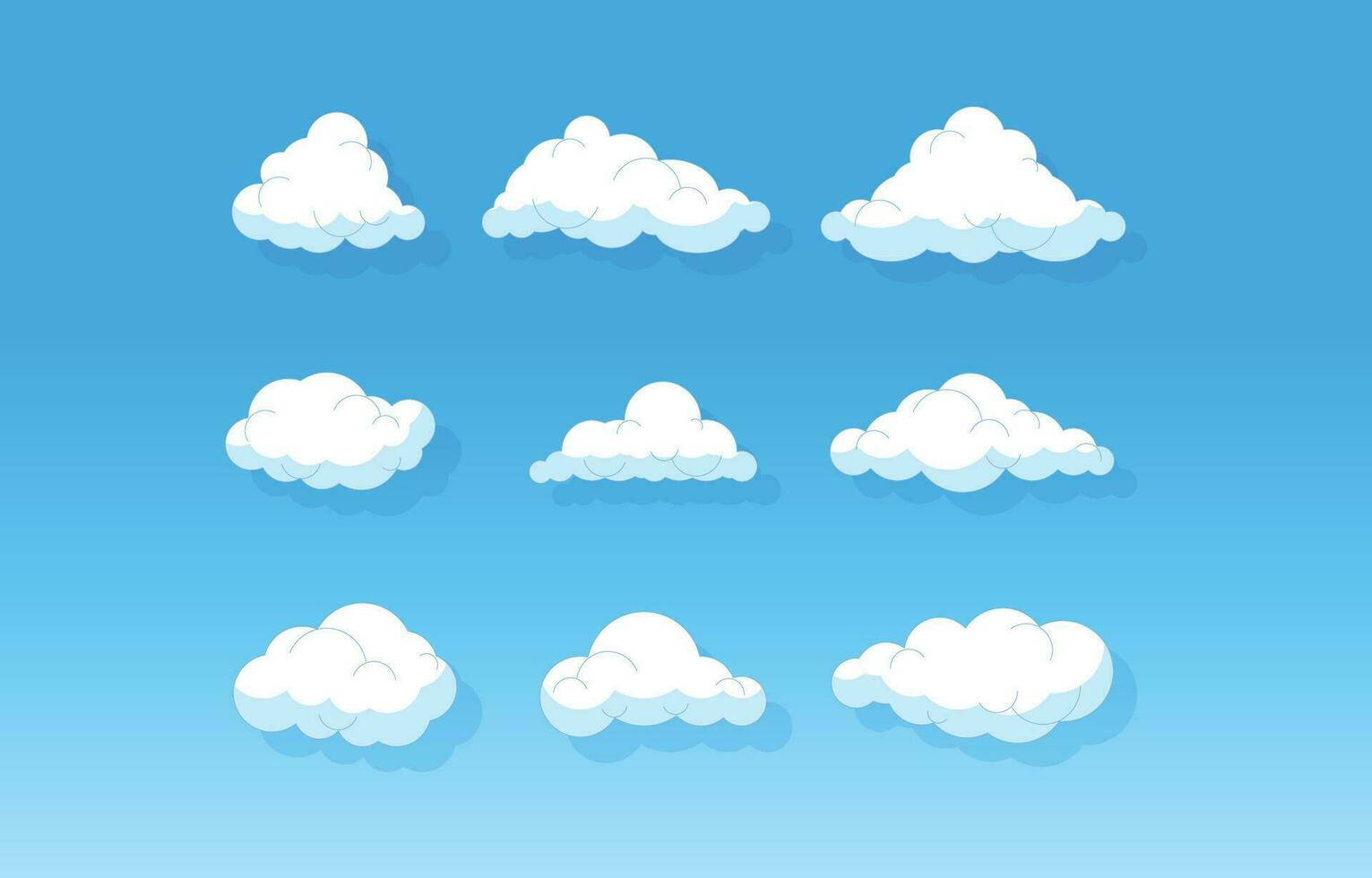 clouds collection in vector