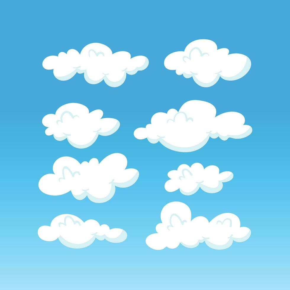 beautiful clouds vector