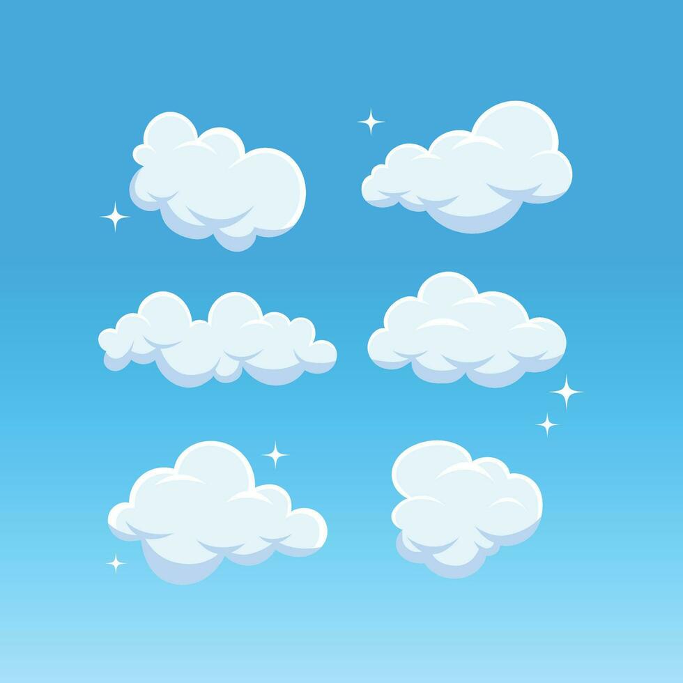 beautiful clouds in vector