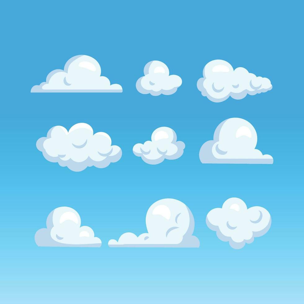 clouds set vector