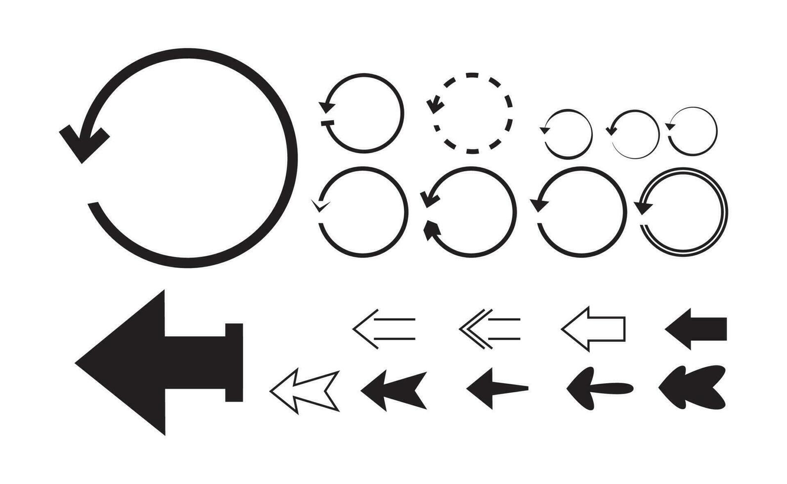 circle arrow set vector