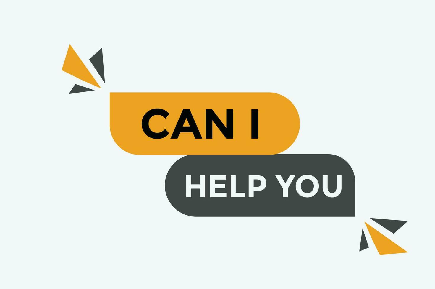 Can i help you button web banner templates. Vector Illustration