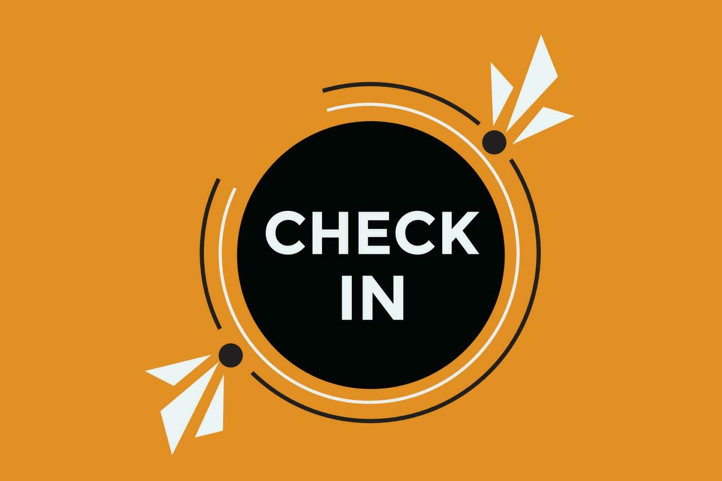 Check in  button web banner templates. Vector Illustration