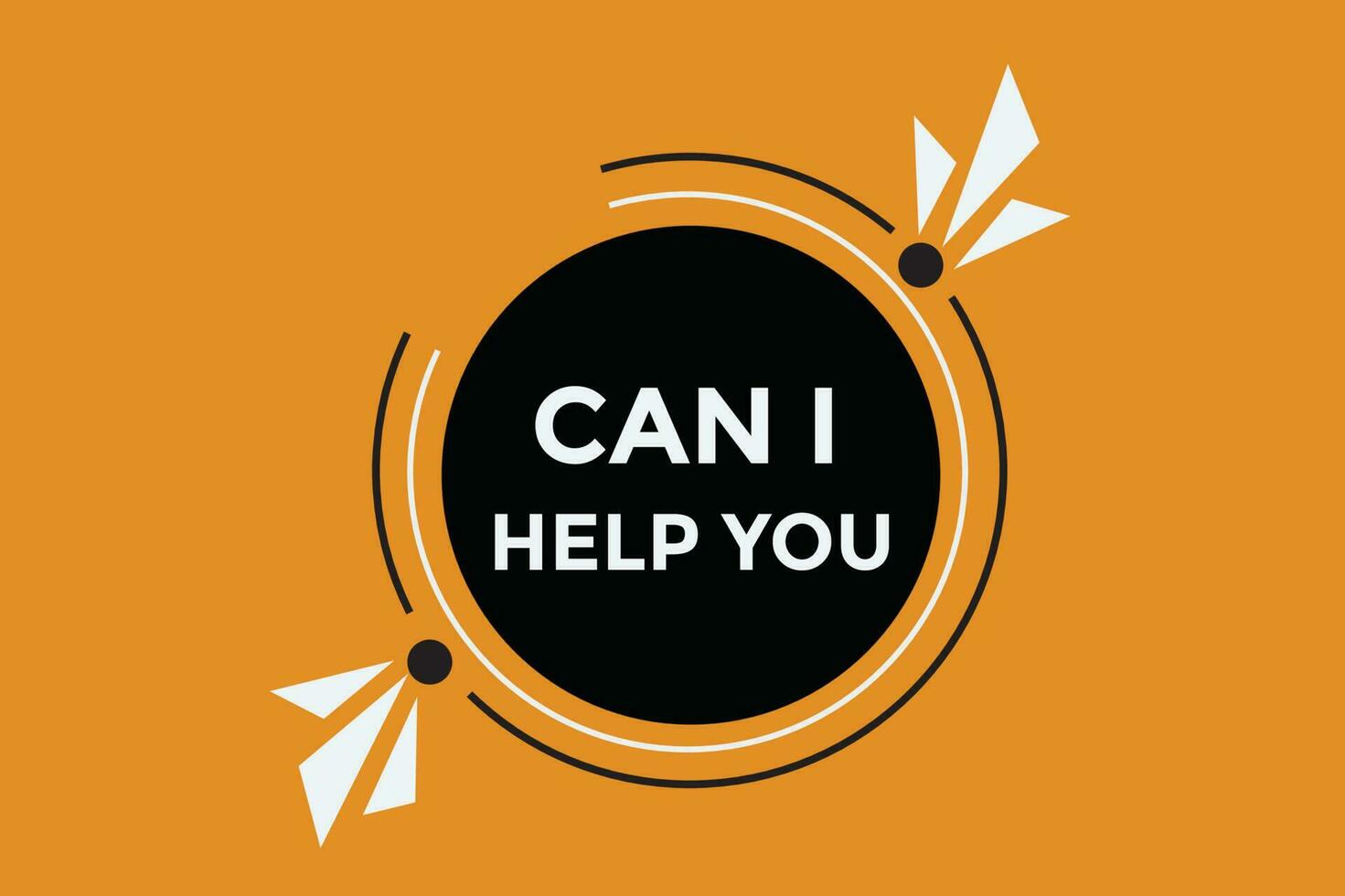 Can i help you button web banner templates. Vector Illustration