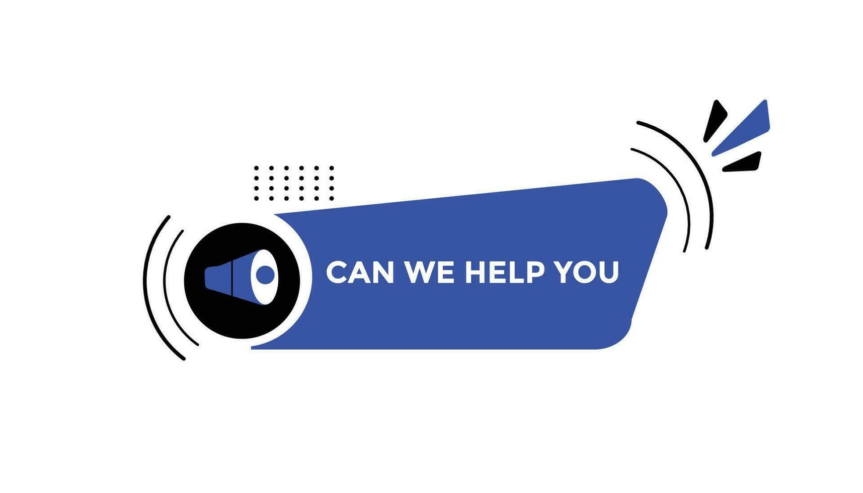 Can we help you button web banner templates. Vector Illustration
