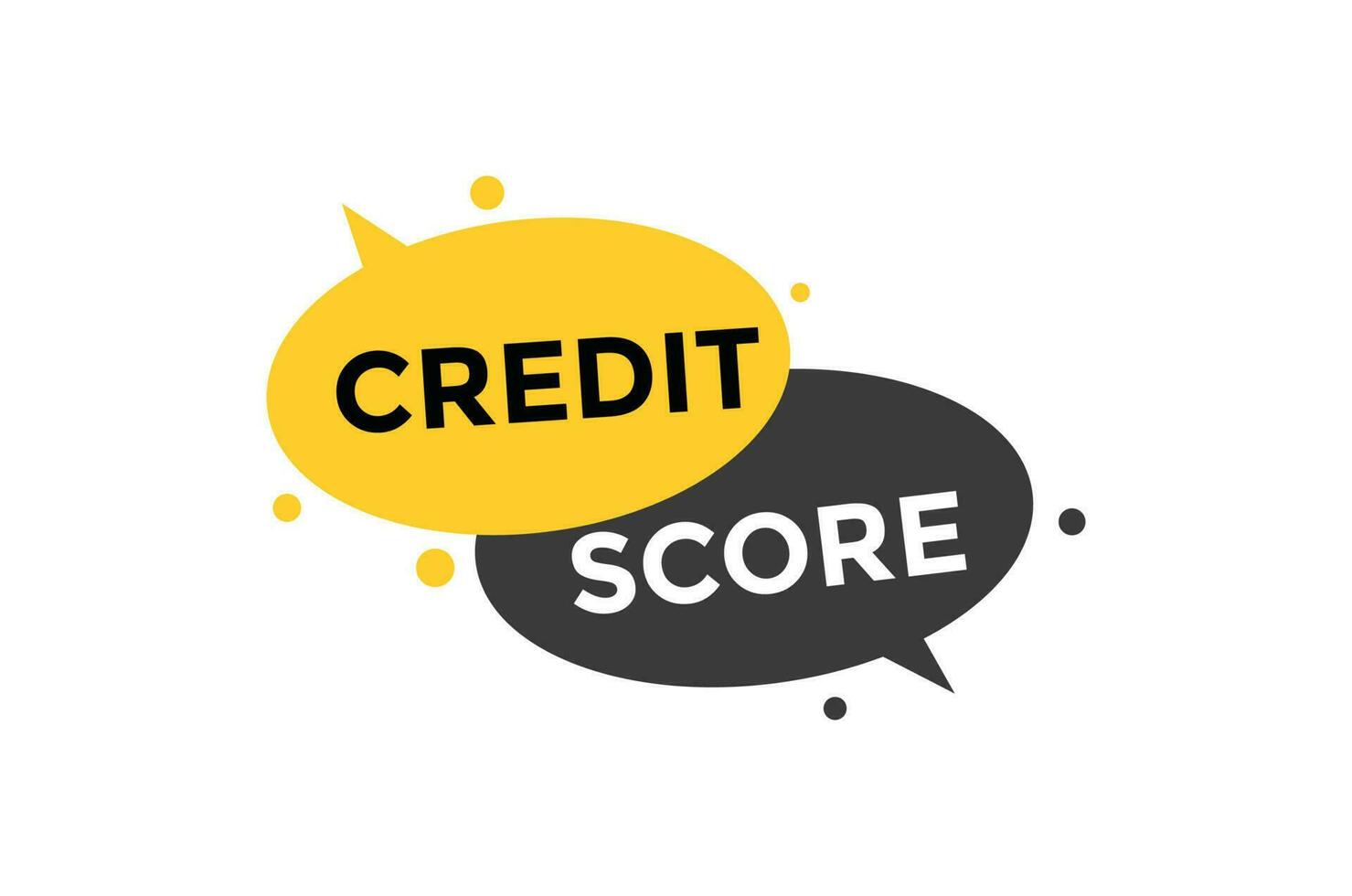 Credit score button web banner templates. Vector Illustration