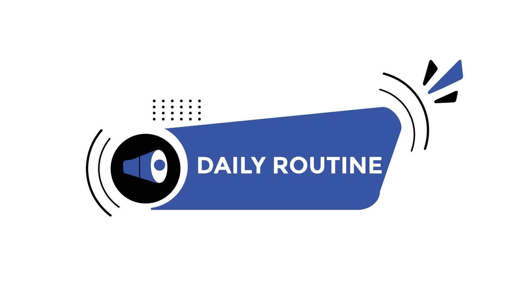 Daily routine button web banner templates. Vector Illustration