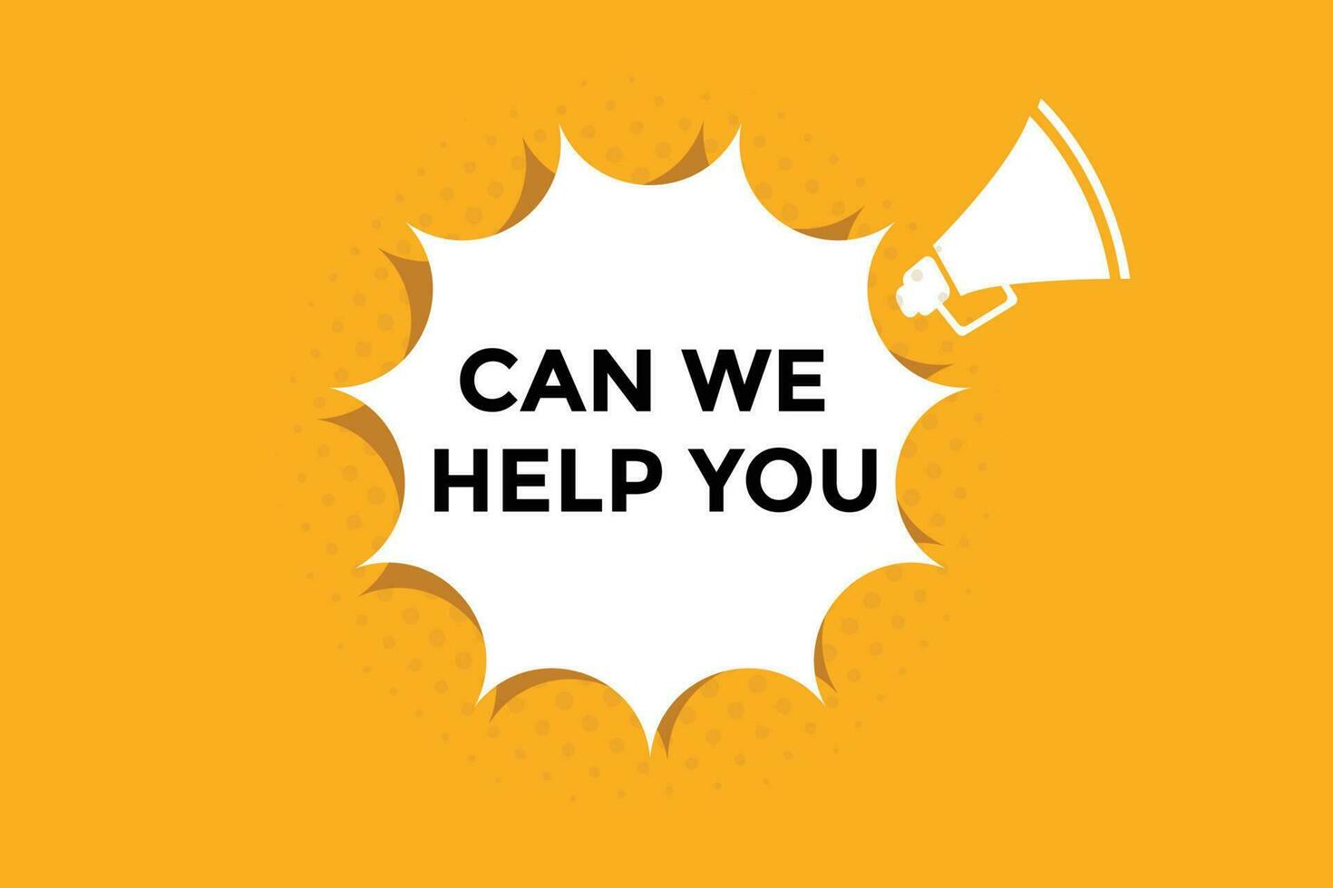 Can we help you button web banner templates. Vector Illustration