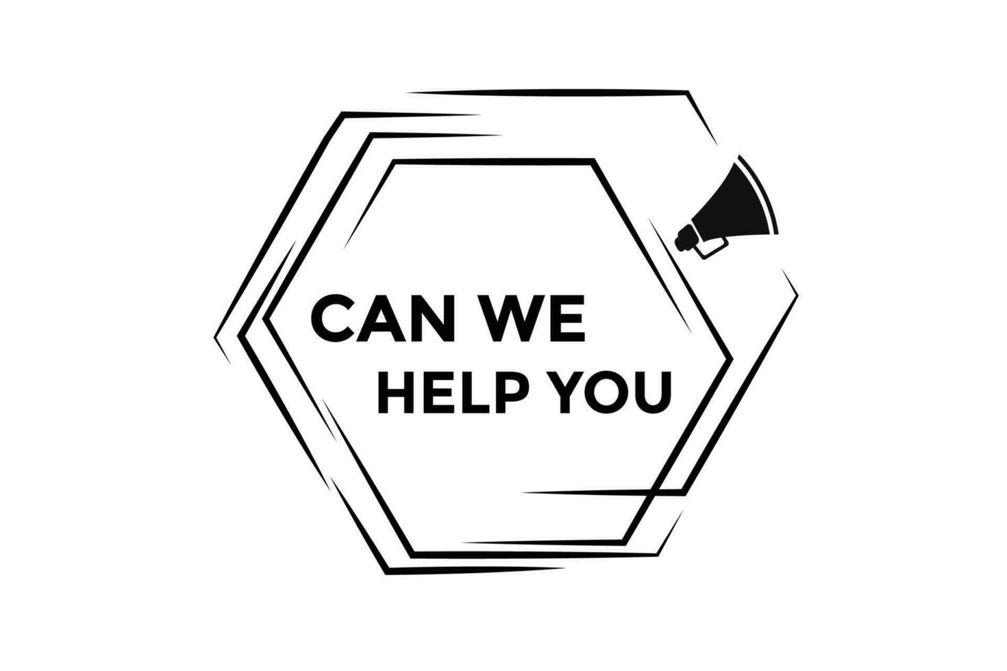 Can we help you button web banner templates. Vector Illustration