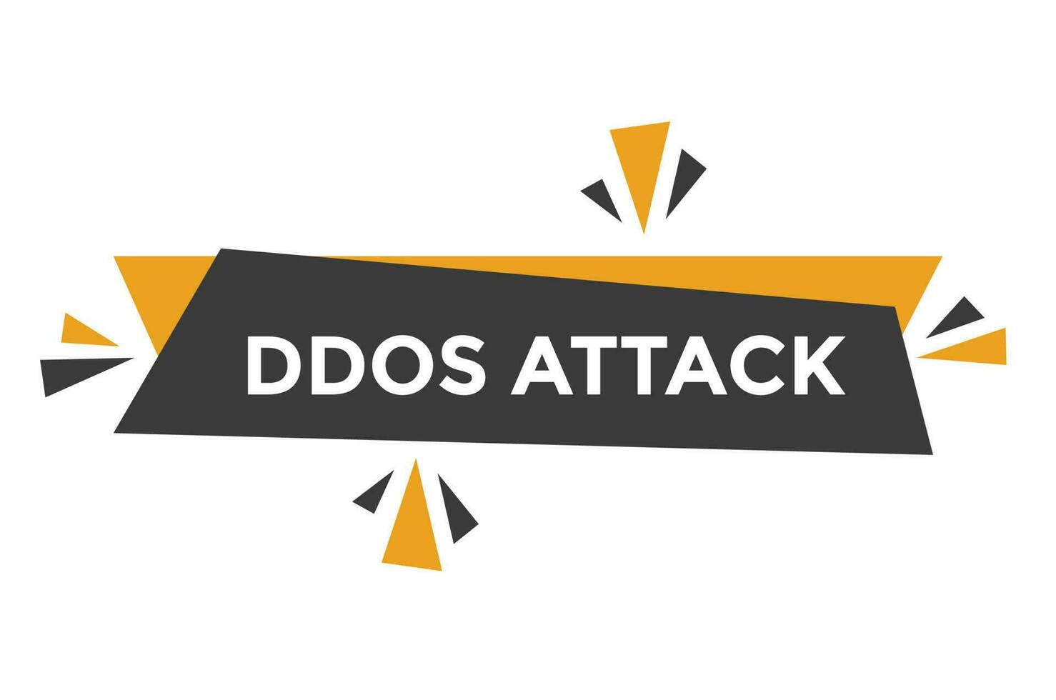 Ddos attack button web banner templates. Vector Illustration