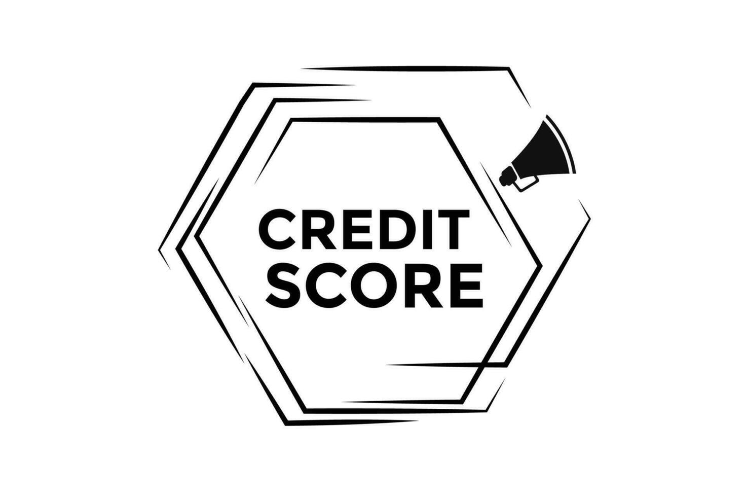 Credit score button web banner templates. Vector Illustration