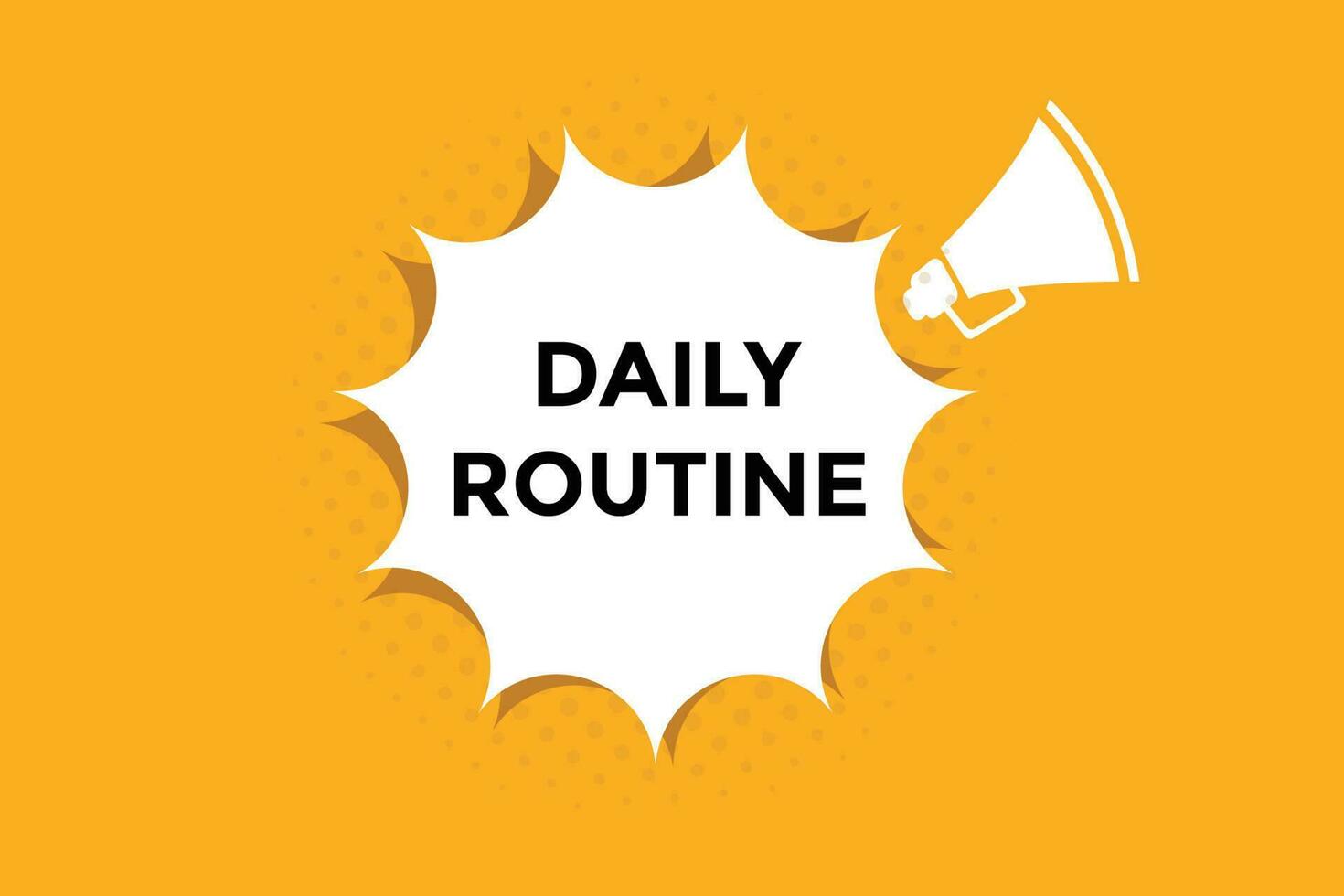 Daily routine button web banner templates. Vector Illustration