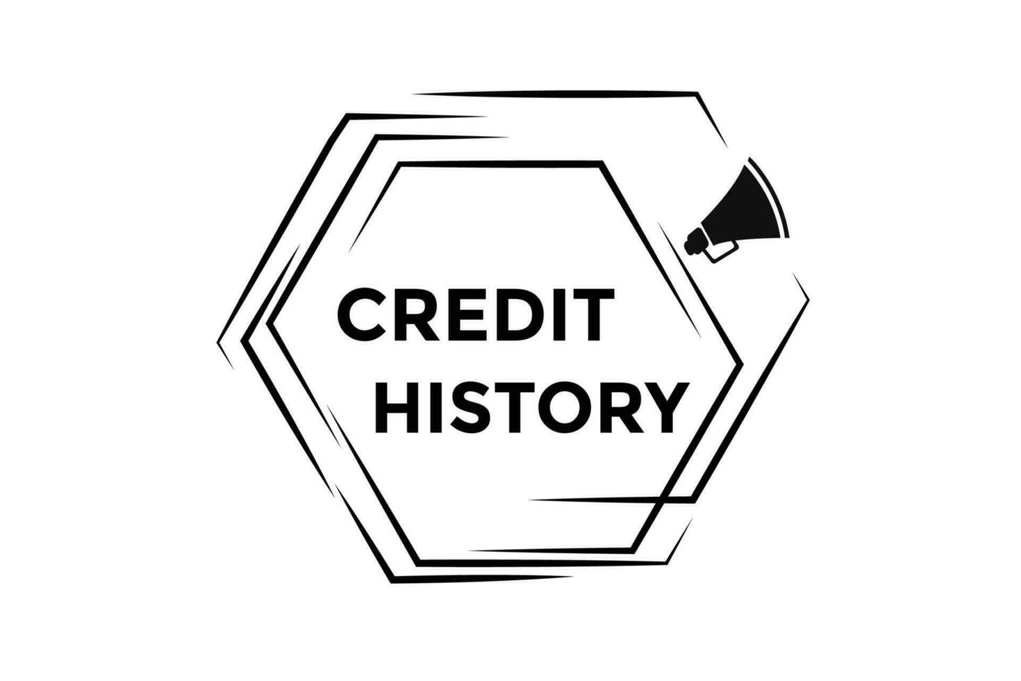 Credit history button web banner templates. Vector Illustration