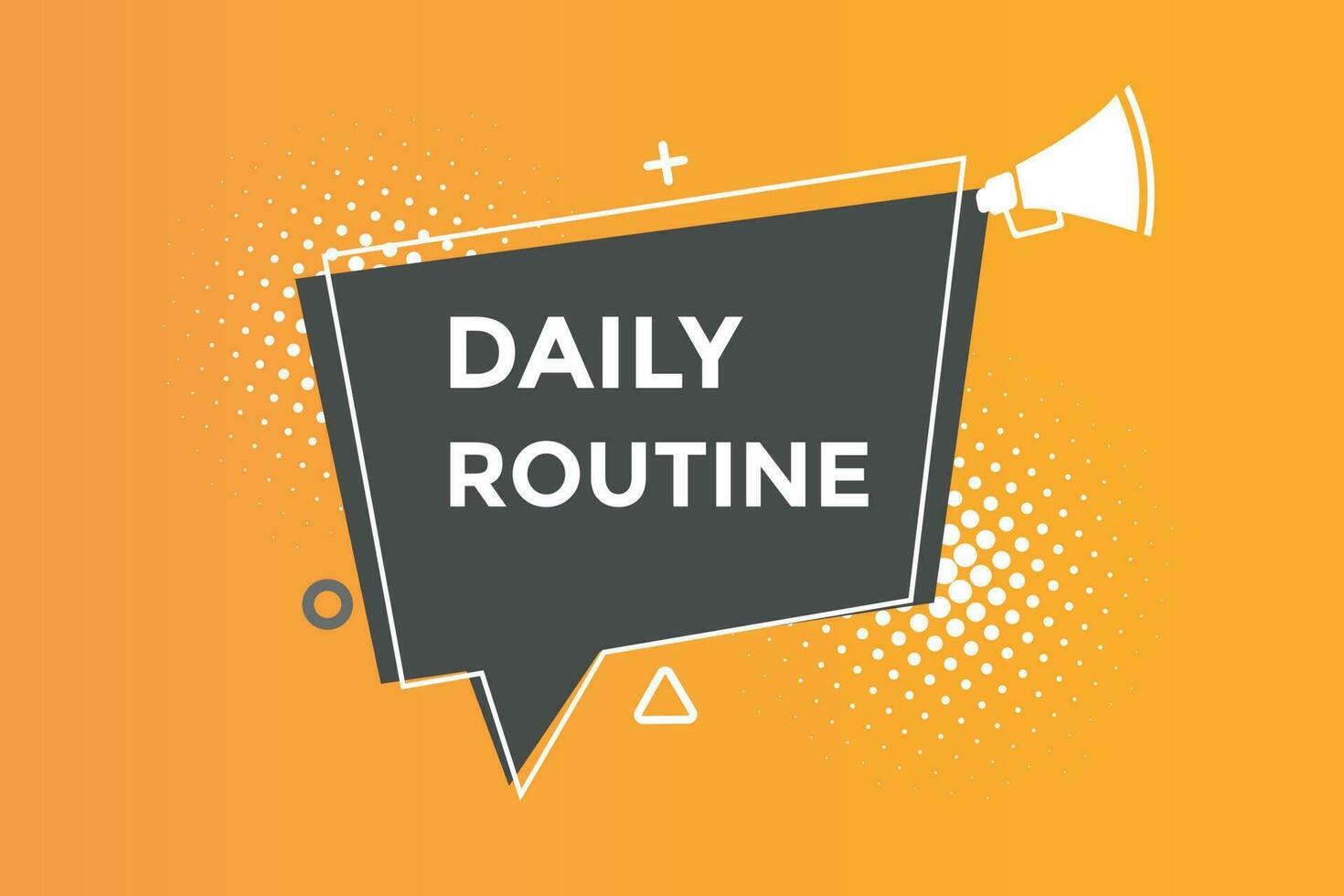 Daily routine button web banner templates. Vector Illustration
