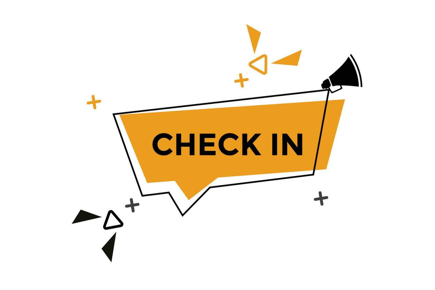 Check in  button web banner templates. Vector Illustration