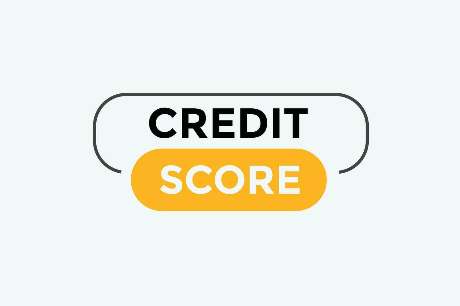 Credit score button web banner templates. Vector Illustration