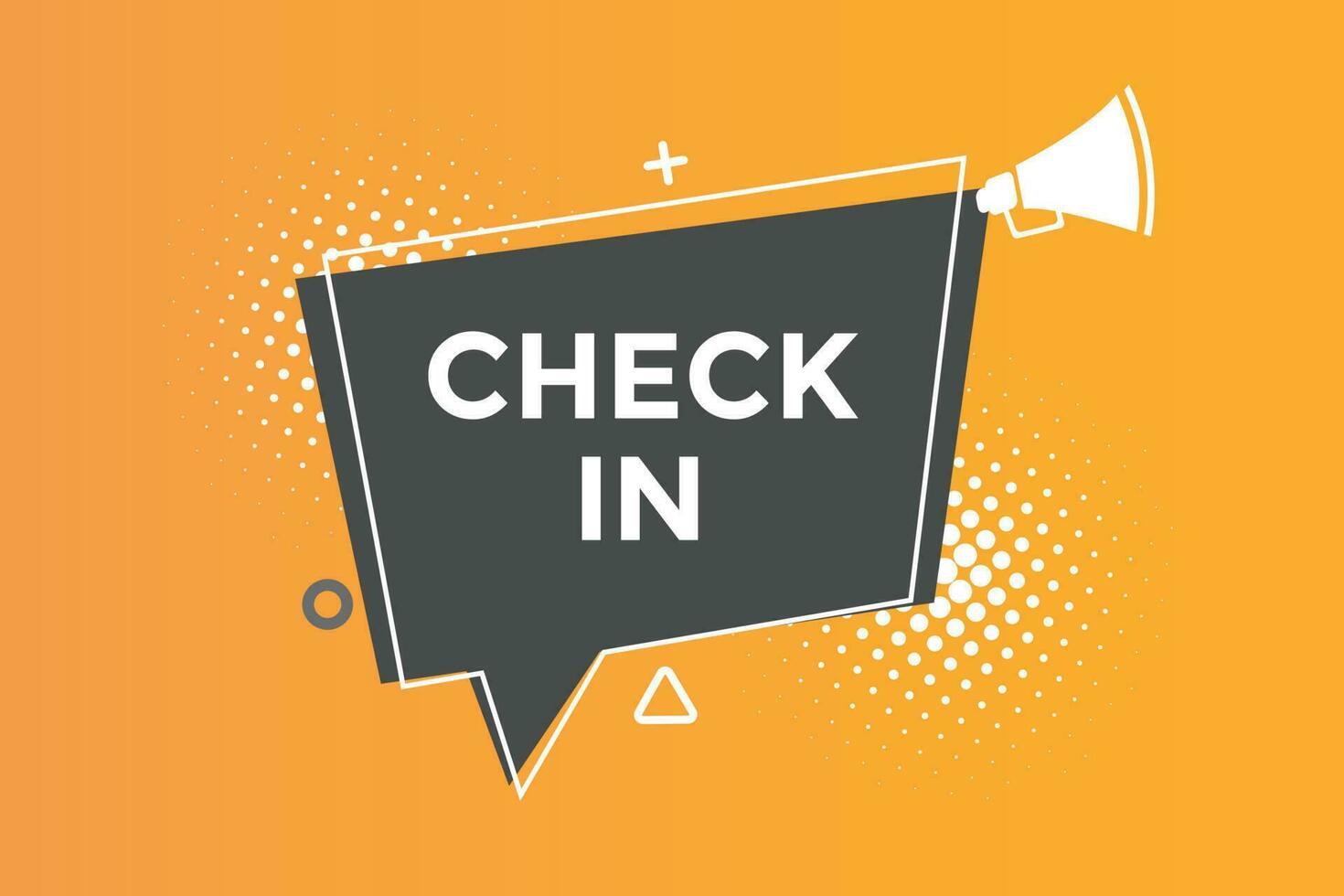 Check in  button web banner templates. Vector Illustration