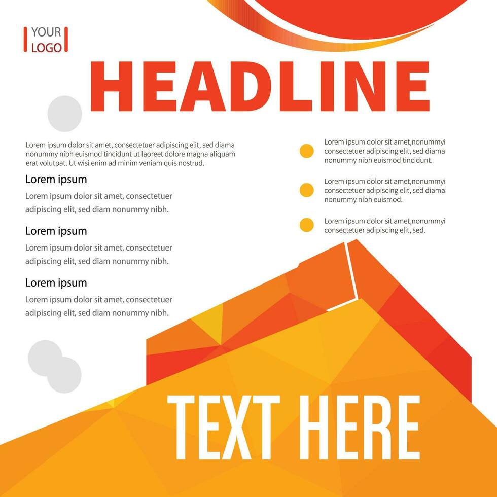 Professional creative flyer design for your business vector