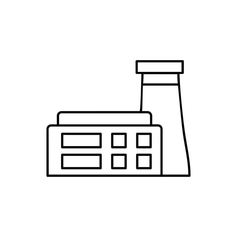 Factory icon vector. thermal power plant icon vector. power station symbol or logo. vector