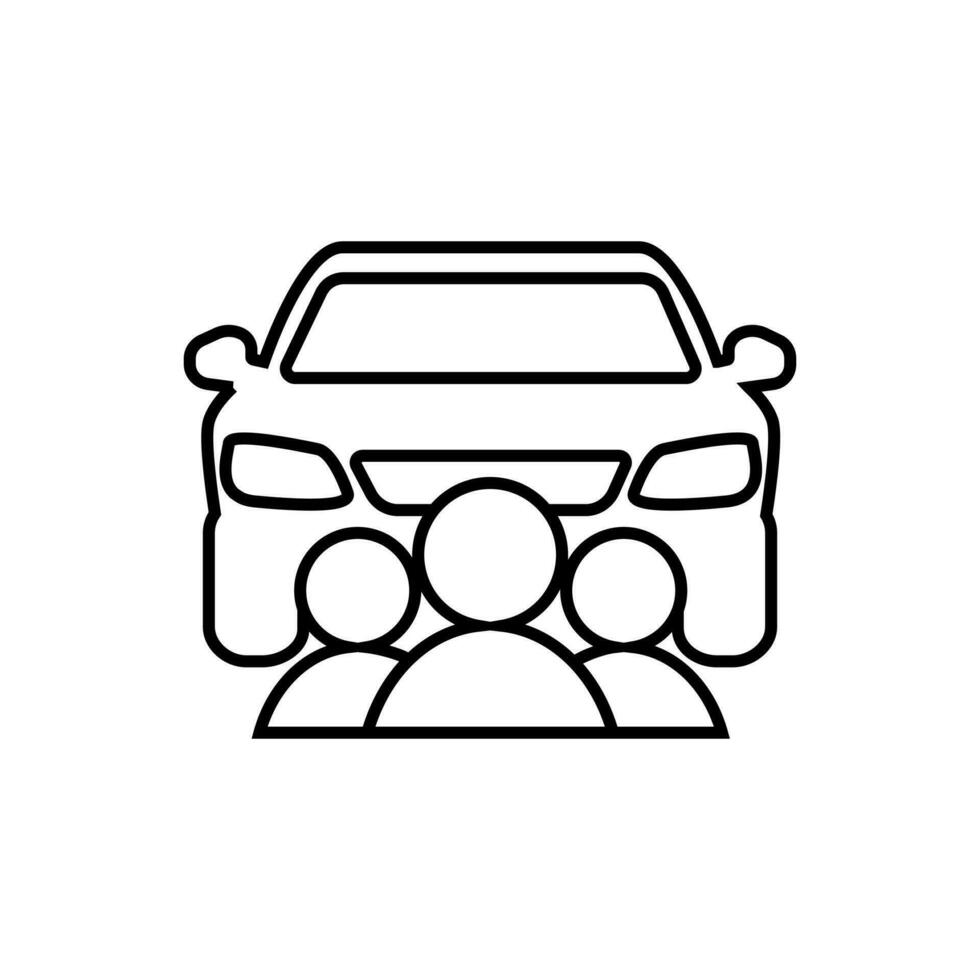 Car sharing vector icon. Simple element illustration. car sharing concept symbol or sign design. Can be used for web and mobile