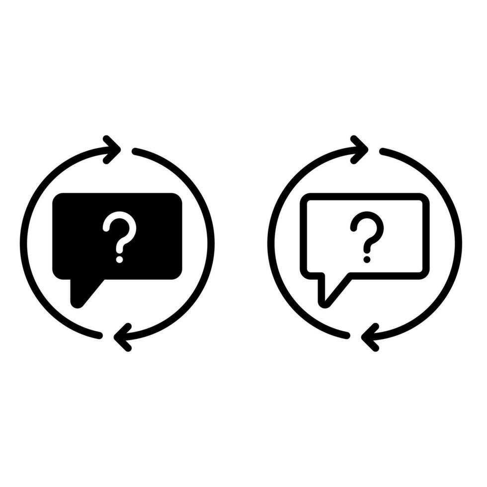 Question Related icon vector set. faq illustration sign collection. answer symbol or logo.