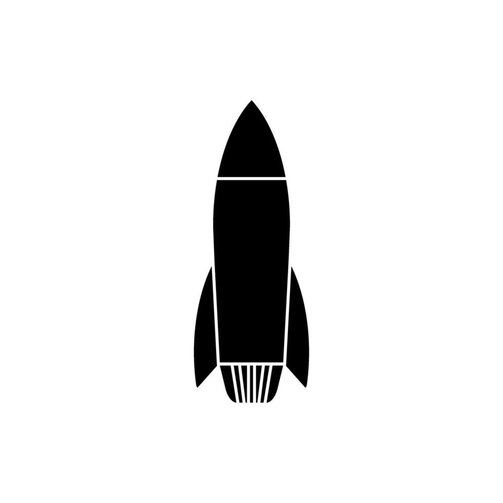Rocket icon vector. Bomb illustration sign. Nuclear Weapon symbol. Explosion logo. vector