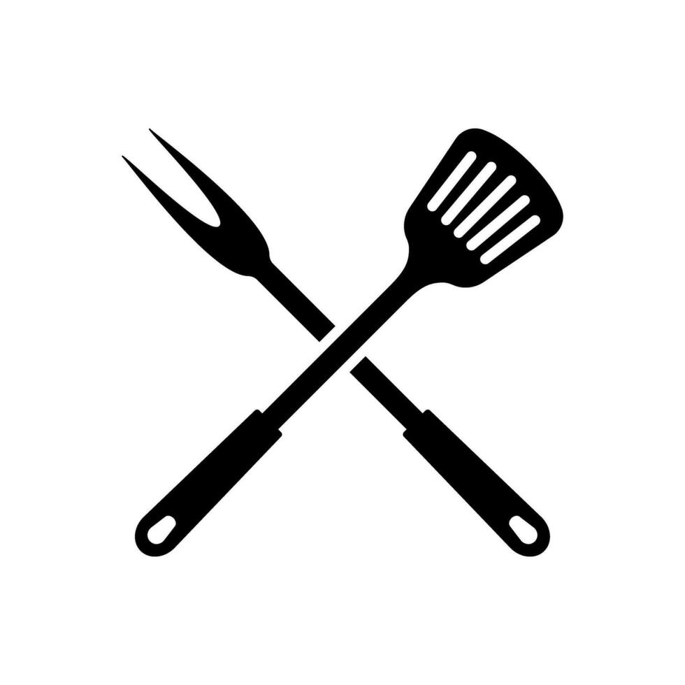 BBQ vector icon. picnic illustration sign. steak symbol or logo.