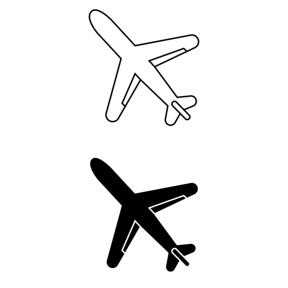 Aircraft icon vector set. airplane illustration sign collection. plane symbol or logo.