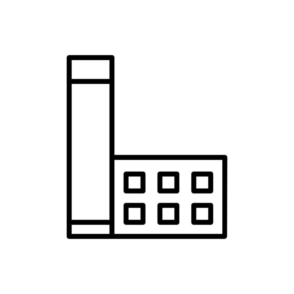 Factory icon vector. thermal power plant icon vector. power station symbol or logo. vector