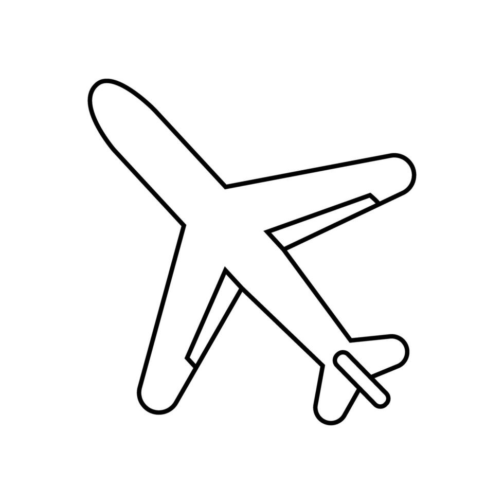 Aircraft icon vector. airplane illustration sign. plane symbol or logo. vector