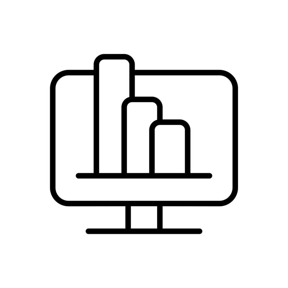 Data analysis icon vector. profit graph illustration sign. data science symbol or logo. vector