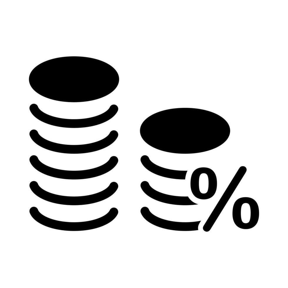 depositar icono vector. interesar ilustración signo. préstamo interesar símbolo. lucro logo. vector