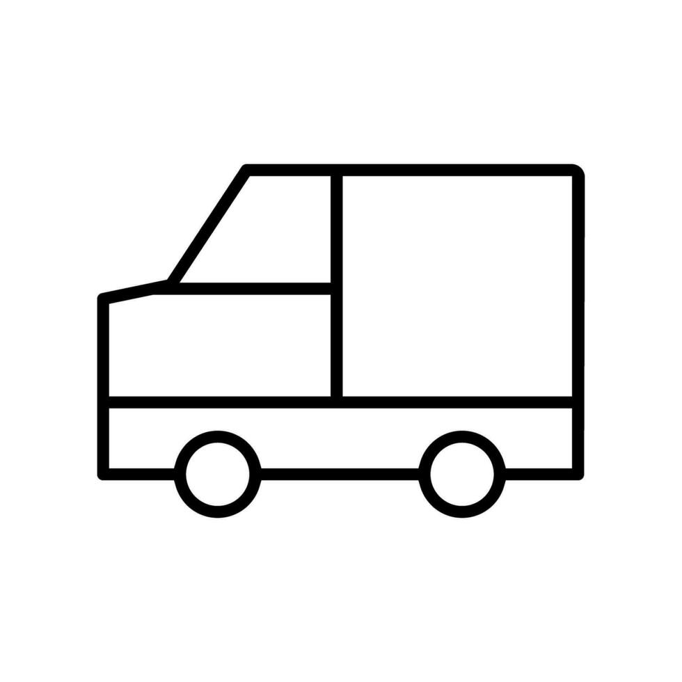 Truck vector icon. Lorry illustration sign. Autotruck symbol or logo.