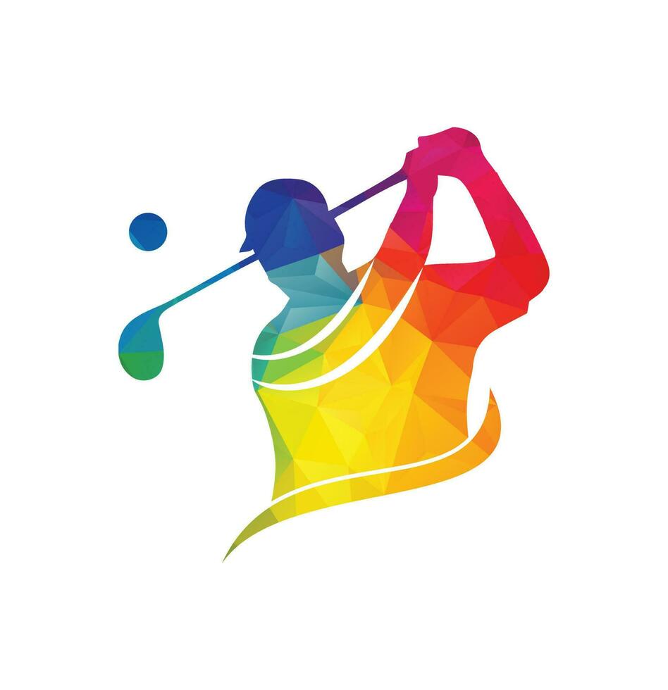 golf logo swing shoot use for golf club vector