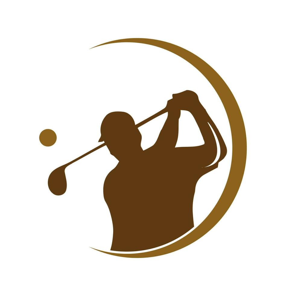 golf logo swing shoot use for golf club vector