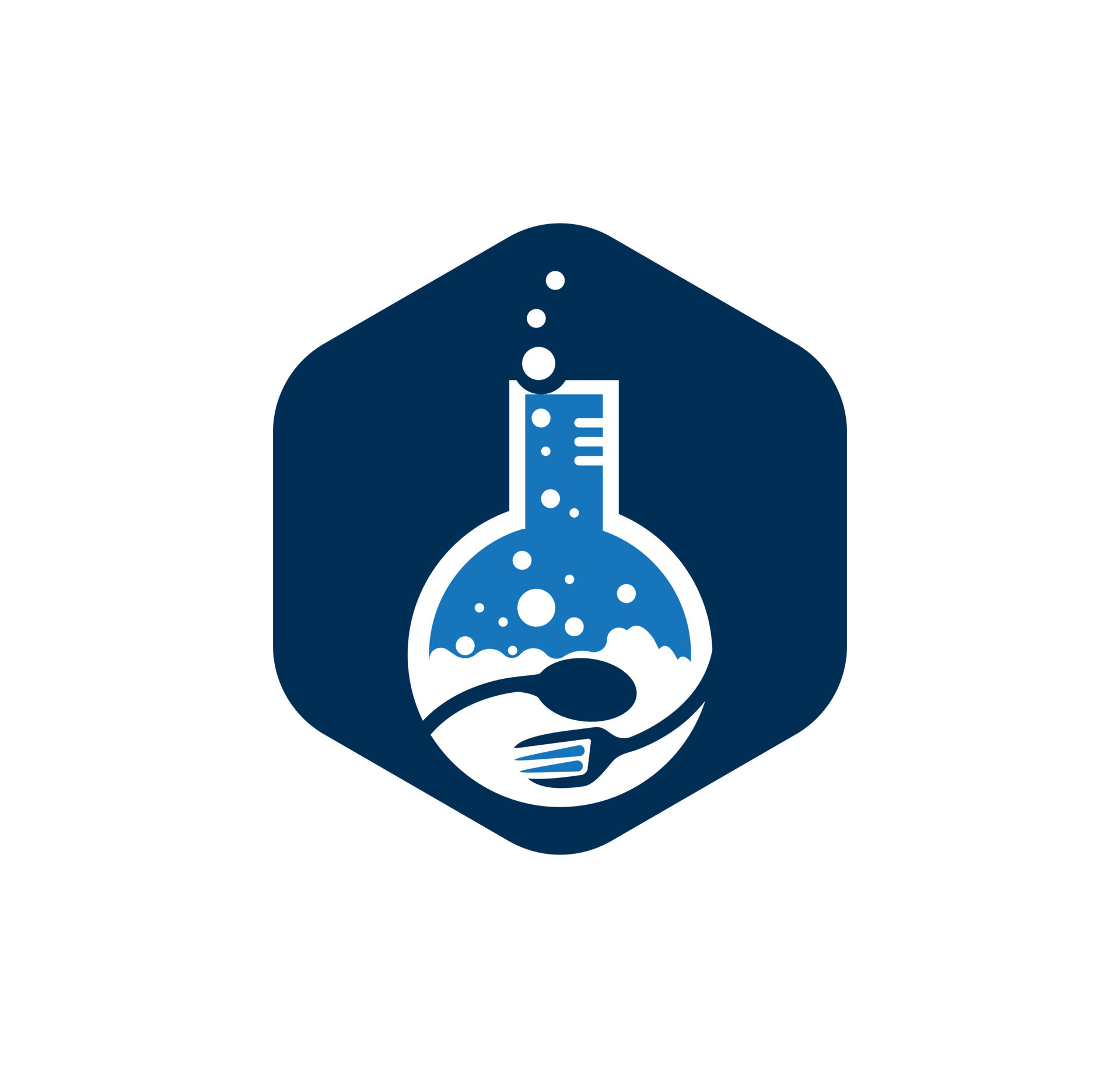 Food Lab logo vector icon illustration design template. lab logo.Lab