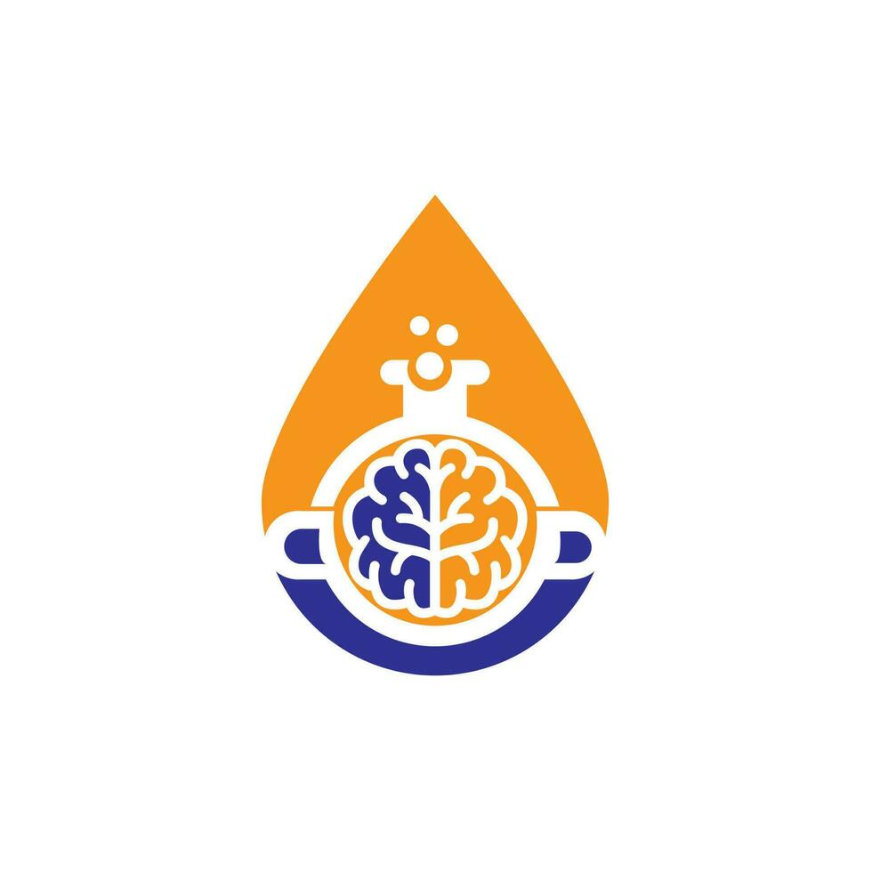 cerebro laboratorio es un profesional ciencia, educación y tecnología logo vector