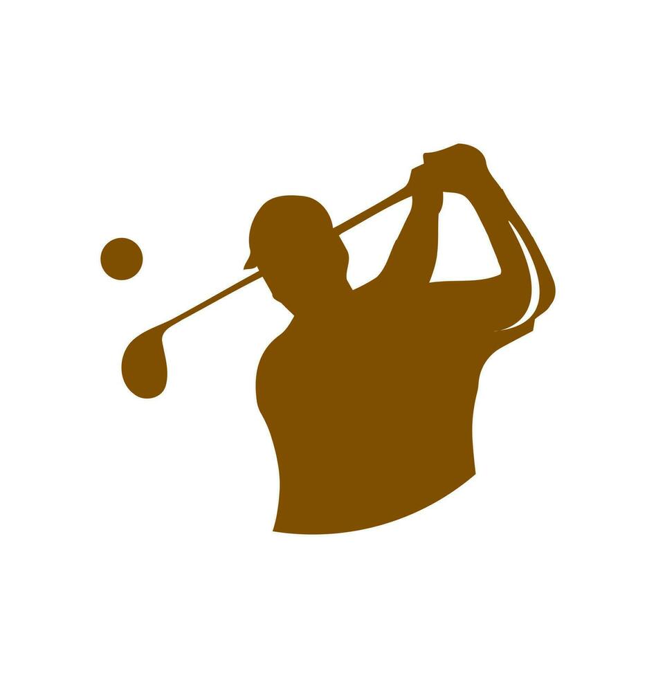 golf logo columpio disparar utilizar para golf club vector