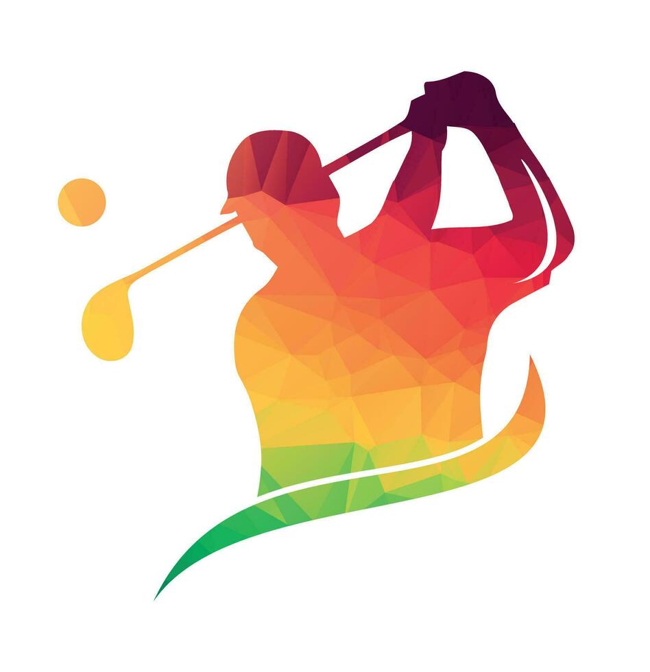 golf logo columpio disparar utilizar para golf club vector