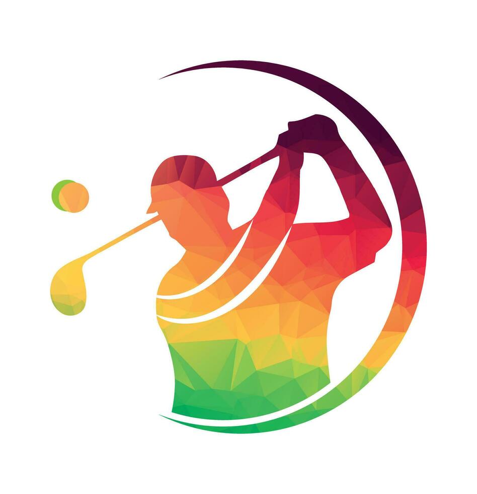 golf logo swing shoot use for golf club vector