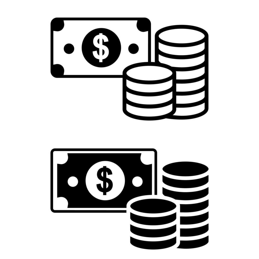 Money icon vector set. finance illustration sign collection wallet symbol or logo.