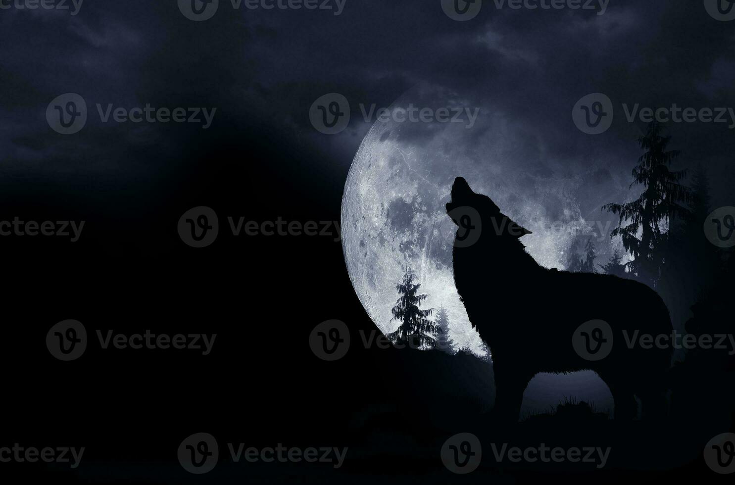 Howling Wolf Background photo