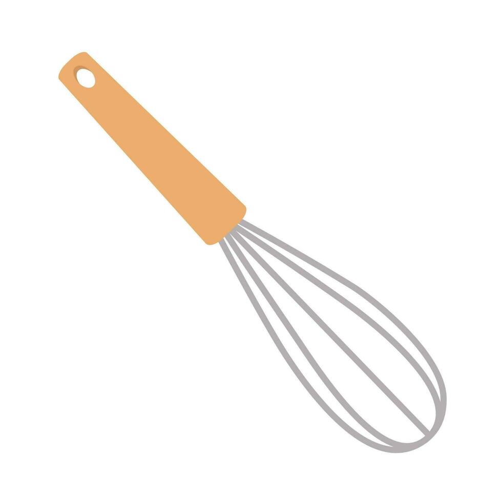 Dishes. Whisk for mixing. vector