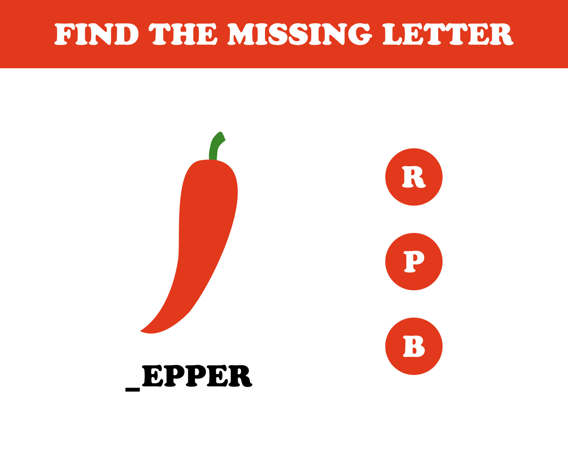 find-the-missing-letter-worksheet-for-kids-pepper-vector-24608251