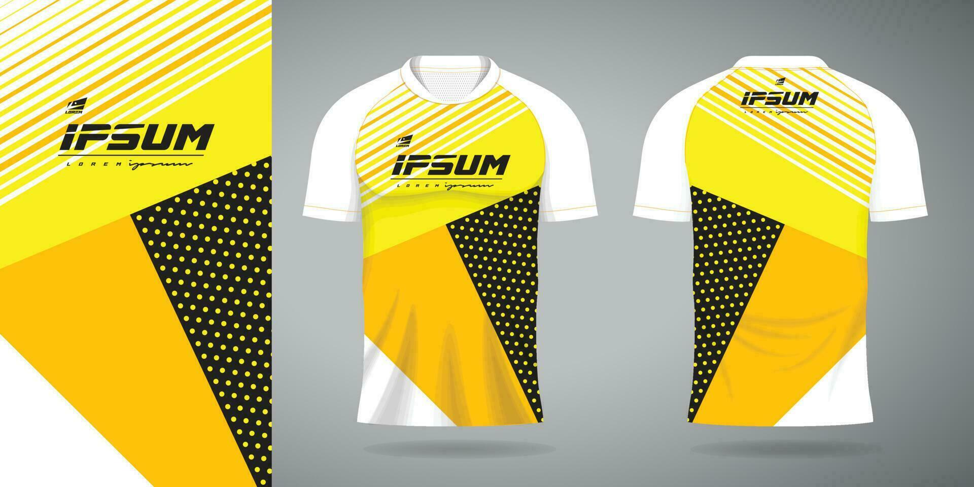 yellow jersey sport uniform shirt design template vector