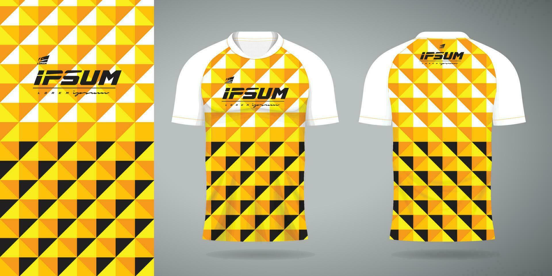 amarillo jersey deporte uniforme camisa diseño modelo vector